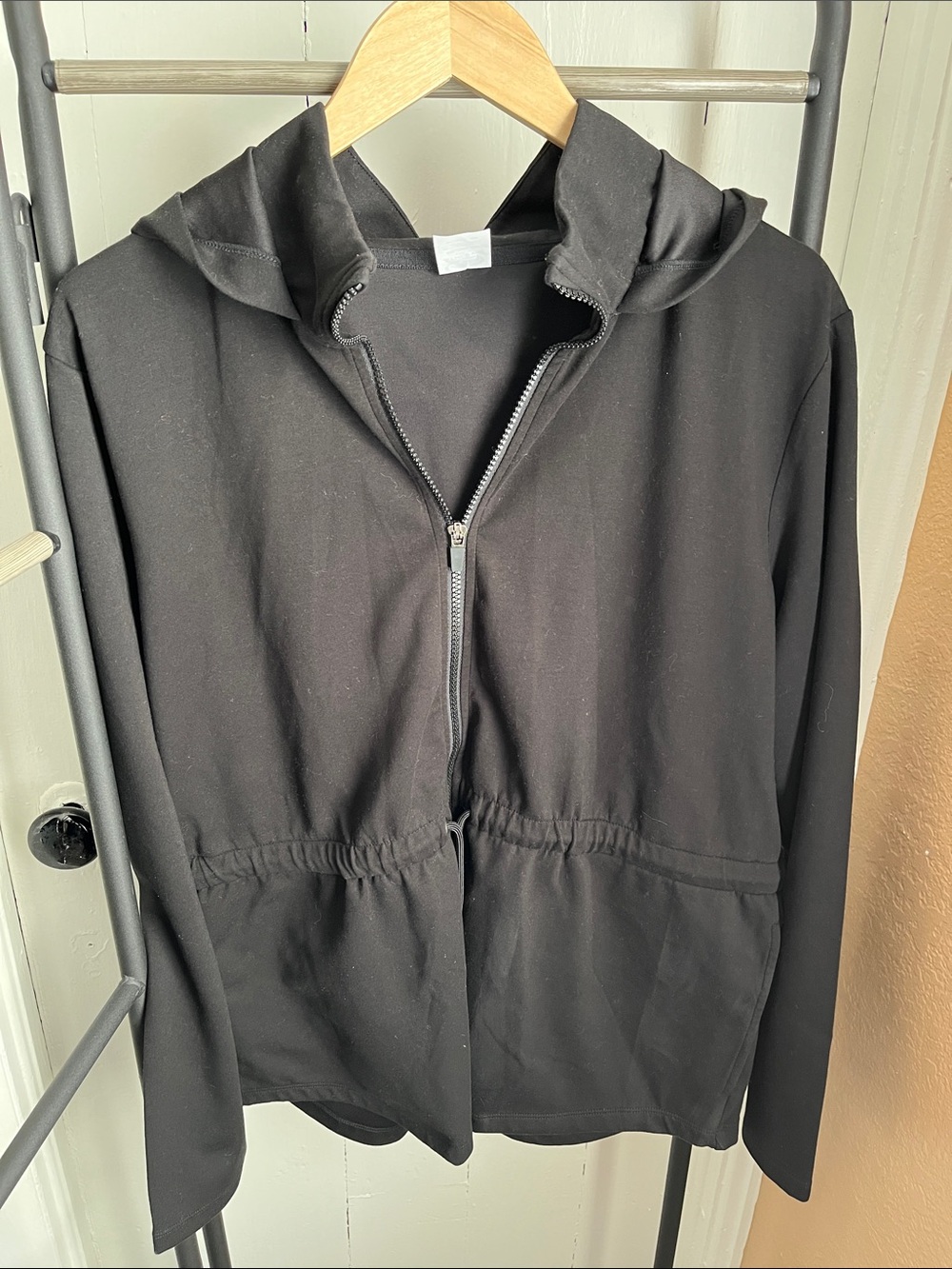 Athletic Works Black Hooded Zip Jacket